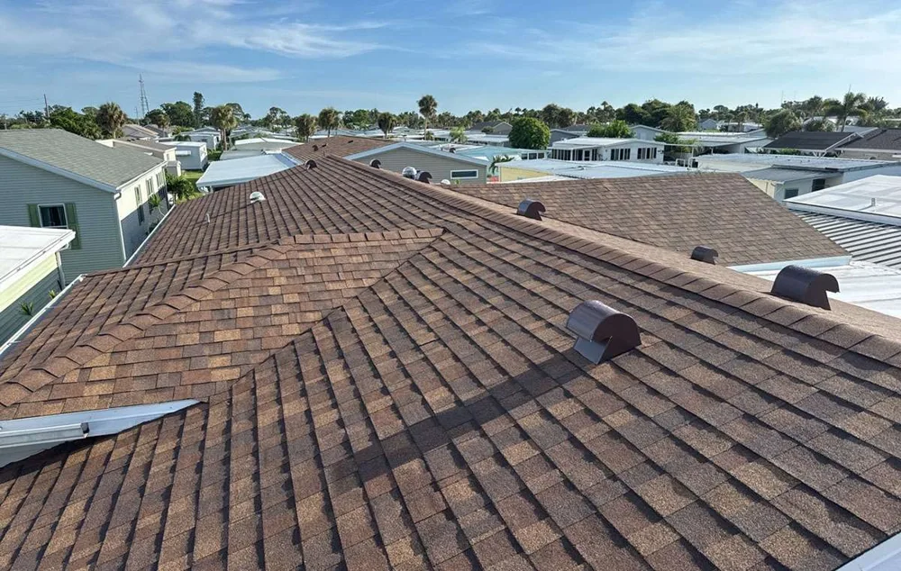 Detail of a shingle roof from the 4thGen Roofing website