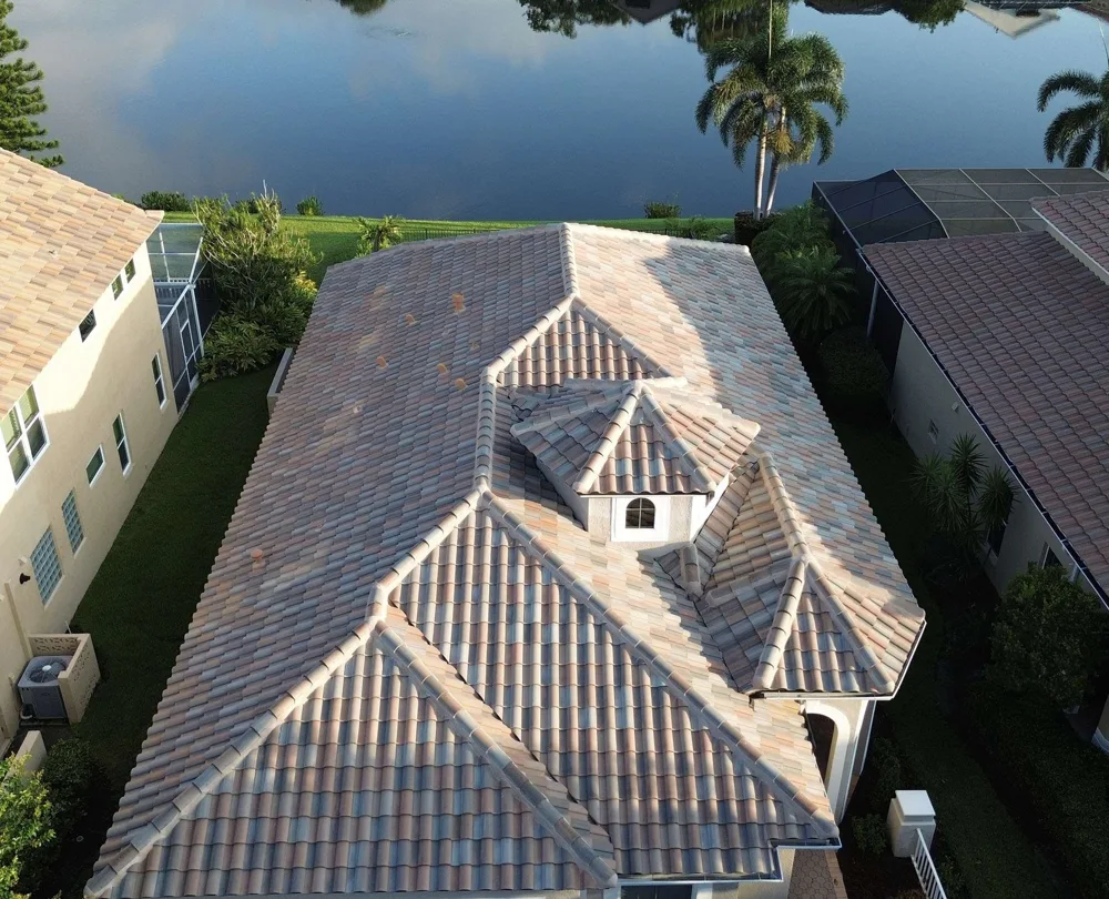 Tile roof featured on the company website
